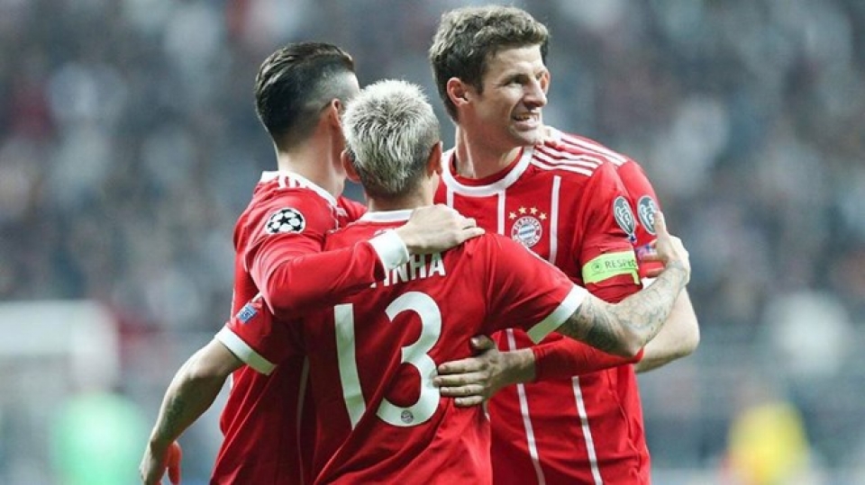 bayern munich lan thu 7 lien tiep vao tu ket champions league