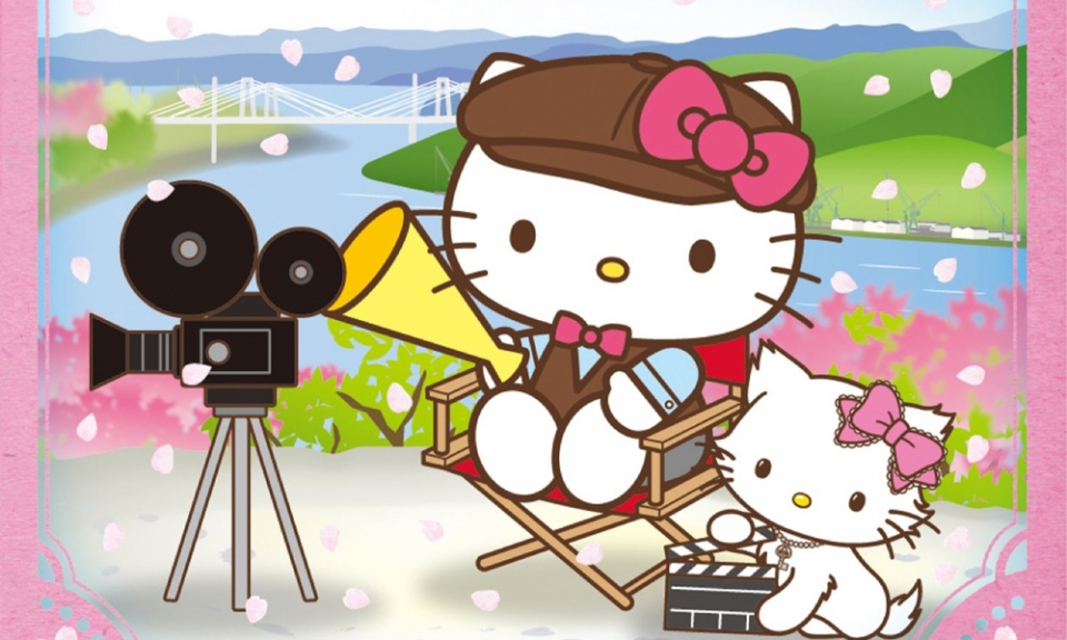 meo hello kitty hot bac lan dau len phim hollywood