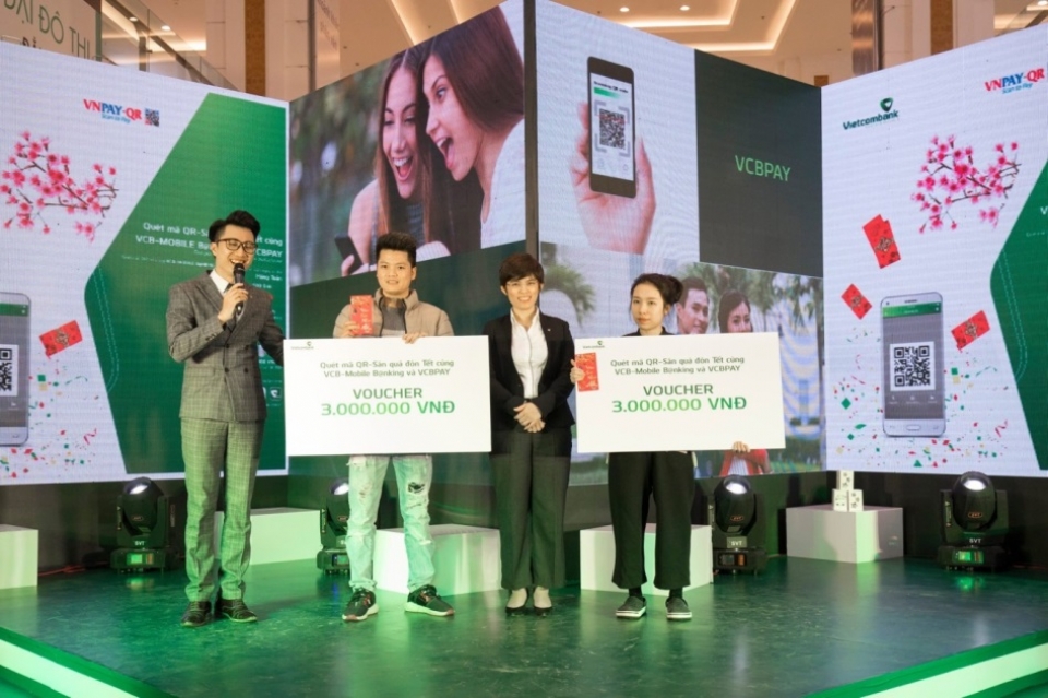 vietcombank day manh thanh toan qua ma qr
