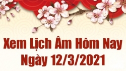 Lịch âm 12/3 - Xem âm lịch hôm nay thứ 6 ngày 12/3/2021 chính xác nhất - Lịch vạn niên 12/3/2021