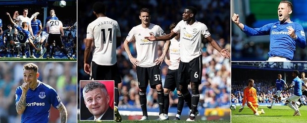MU nối dài thất vọng, thảm bại cay đắng, ra khỏi top 4 Premier League everton doi con mua ban thang vao luoi manchester united
