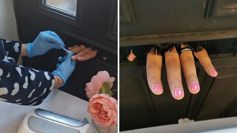 Giải pháp kinh doanh thời Covid-19: Dịch vụ làm móng qua khe cửa đưa thư dich vu lam mong qua khe cua dua thu thoi corona