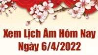 Lịch âm 6/4, xem âm lịch hôm nay Thứ Tư ngày 6/4/2022 tốt hay xấu? Lịch vạn niên 6/4/2022