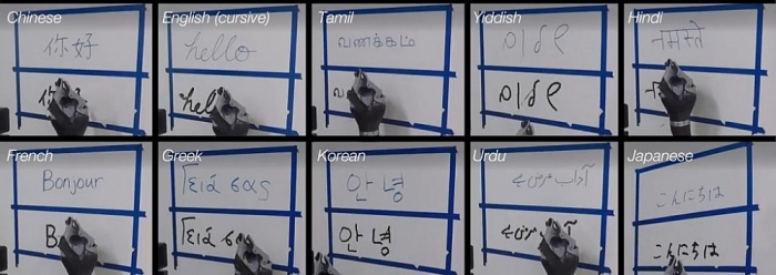 dung dua voi robot no da co the gia chu viet tay cua bat ky ai