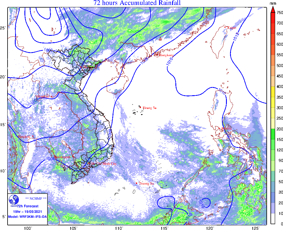 Dự báo thời tiết đêm nay và ngày mai (17-18/5): Ba miền Bắc, Trung, Nam mưa to cục bộ, miền Bắc có nơi mưa rất to; Tây Bắc và Trung Bộ nắng nóng