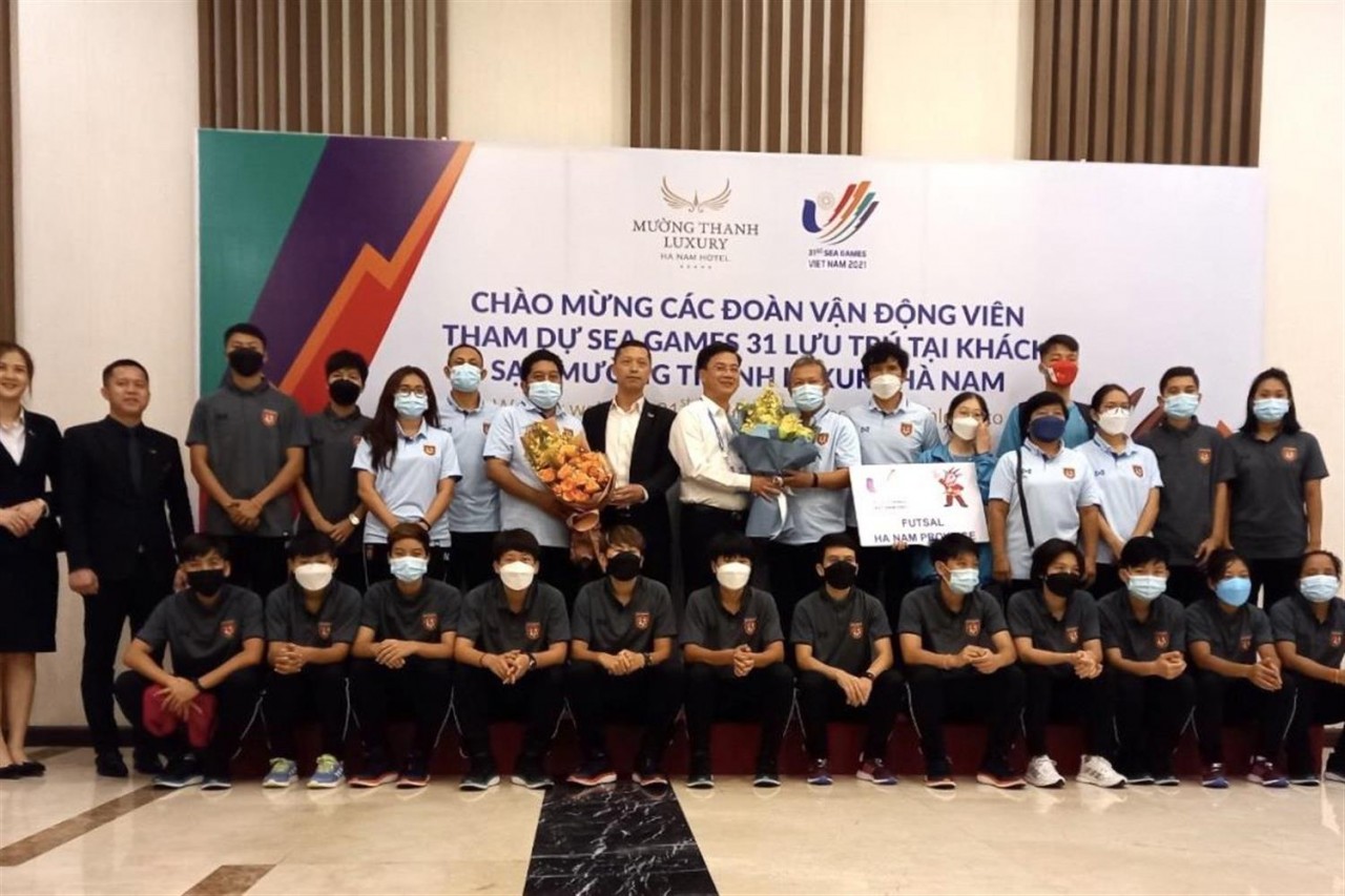 SEA Games 31: Đội tuyển Futsal nữ Myanmar đã tới Hà Nam