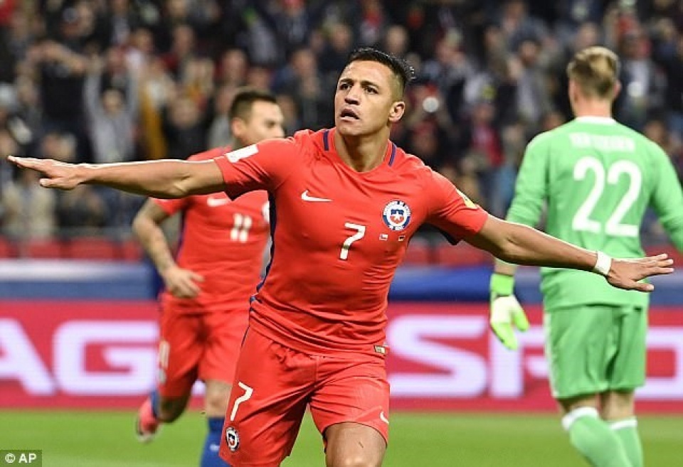 alexis sanchez di vao lich su trong ngay chile chia diem voi duc