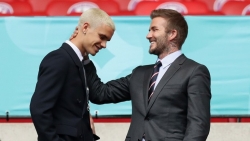Euro 2021: Cựu đội trưởng tuyển Anh David Beckham bảnh bao trên khán đài cổ vũ Tam sư