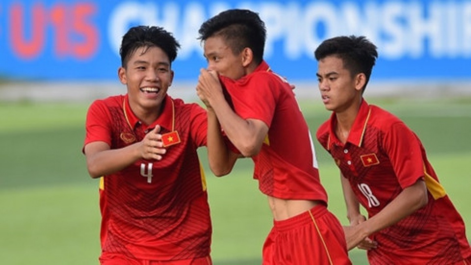 u15 viet nam thang tran thu 2 lien tiep tai giai u15 dong nam a