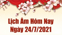 Lịch âm 24/7 - Xem âm lịch hôm nay thứ 7 ngày 24/7/2021 chính xác nhất - Lịch vạn niên  24/7/2021