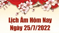 Lịch âm 25/7, xem âm lịch hôm nay Thứ Hai ngày 25/7/2022 tốt hay xấu? Lịch vạn niên 25/7/2022