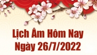 Lịch âm 26/7, âm lịch hôm nay Thứ Ba 26/7/2022 ngày tốt hay xấu? Lịch vạn niên 26/7/2022