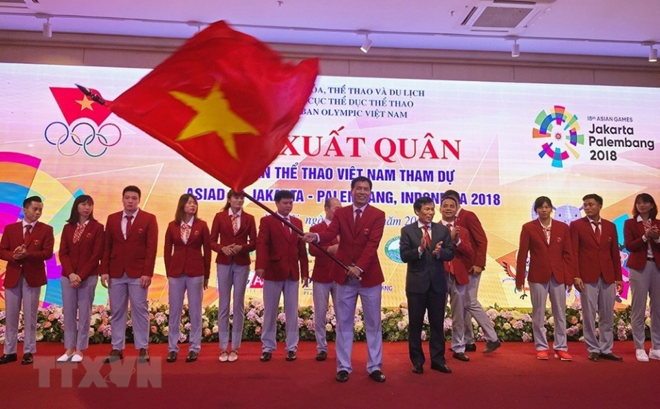 doan the thao viet nam xuat quan tham du asiad 2018