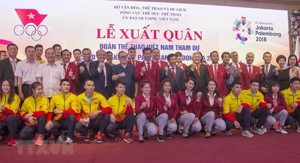 doan the thao viet nam xuat quan tham du asiad 2018