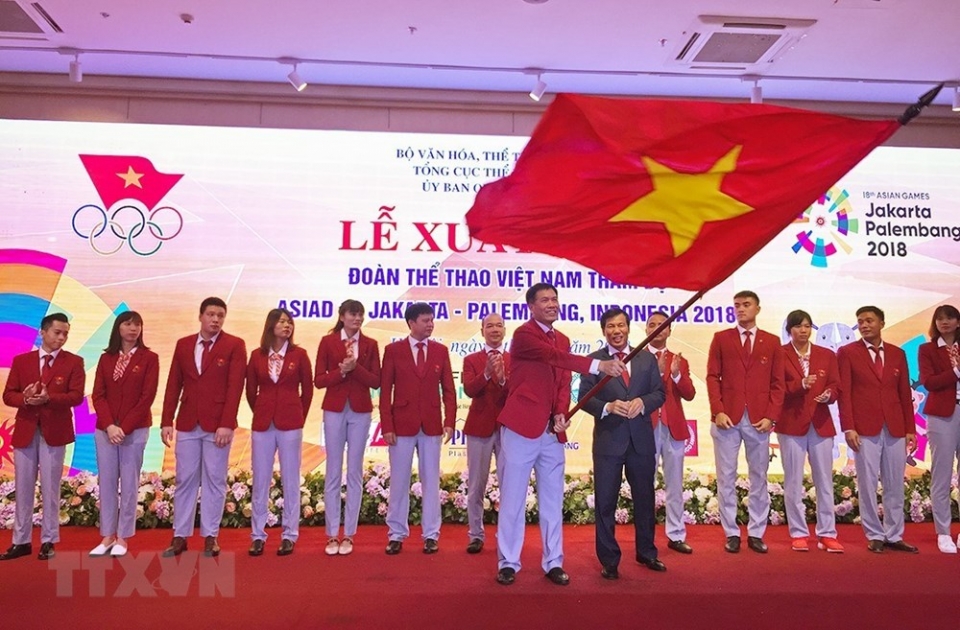 doan the thao viet nam xuat quan tham du asiad 2018