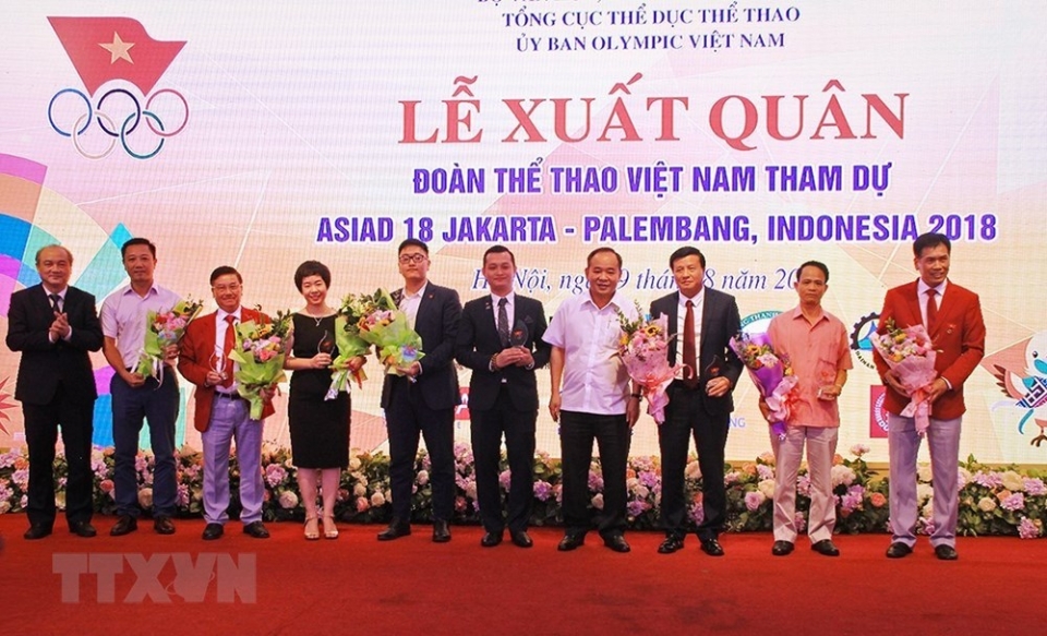 doan the thao viet nam xuat quan tham du asiad 2018