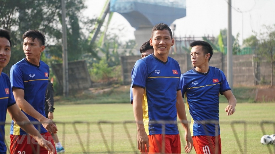 anh hiem ve buoi tap cua olympic viet nam sau cam van tu chu nha