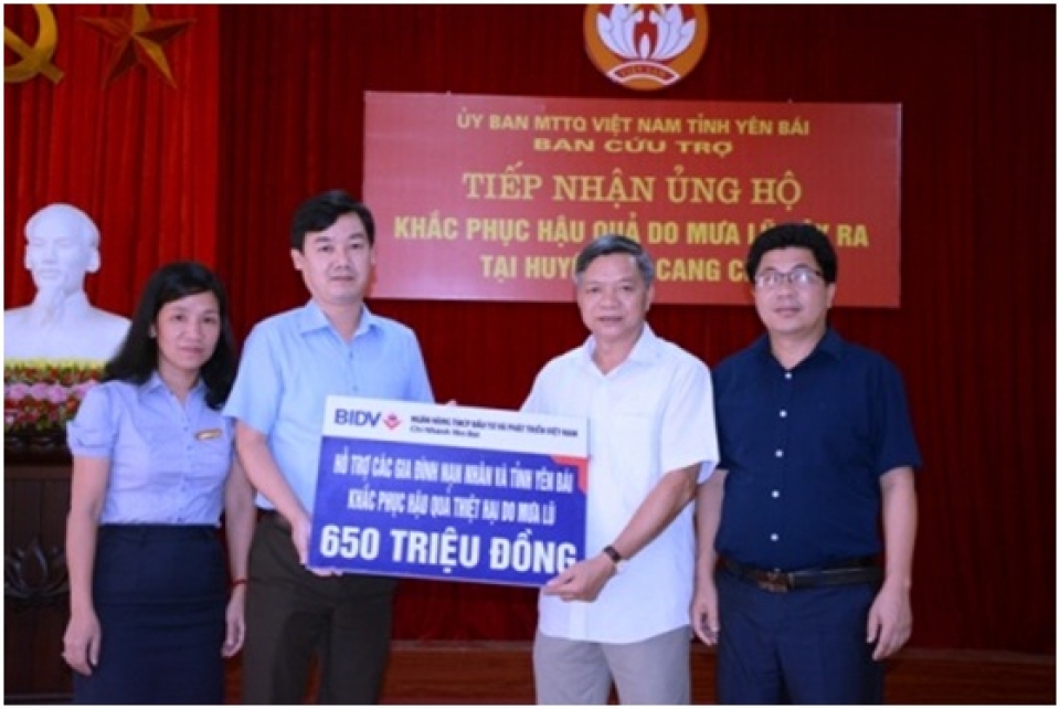 BIDV tiếp tục hỗ trợ 3 tỉnh miền núi phía Bắc chịu thiệt hại lũ lụt bidv tiep tuc ho tro 200 trieu dong 3 tinh mien nui phia bac chiu thiet hai lu lut