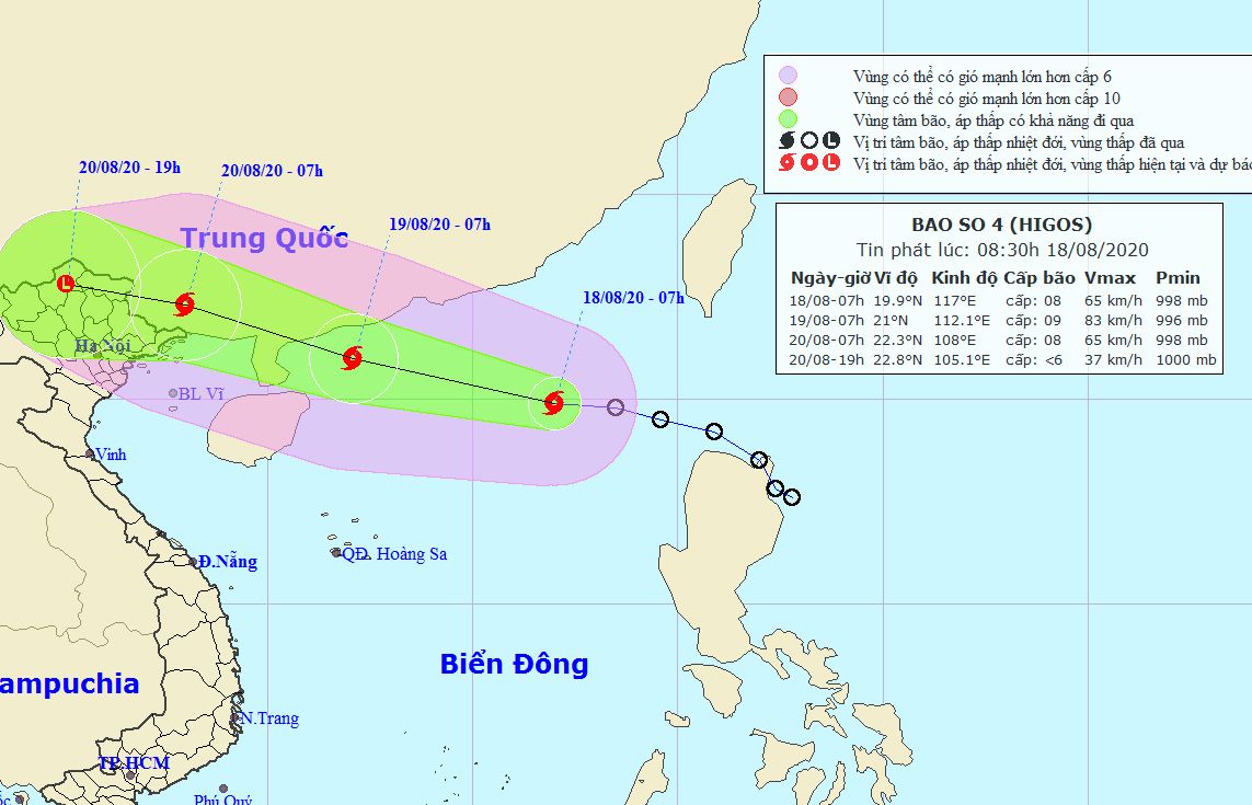 Áp thấp nhiệt đới mạnh thành bão số 4, Bắc Bộ có mưa lớn đến cuối tuần