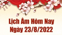 Lịch âm 23/8, xem âm lịch hôm nay Thứ 3 ngày 23/8/2022 tốt hay xấu? Lịch vạn niên 23/8/2022