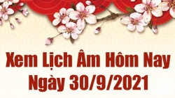 Lịch âm 30/9, Xem âm lịch hôm nay thứ 5 ngày 30/9/2021 chính xác nhất. Lịch vạn niên