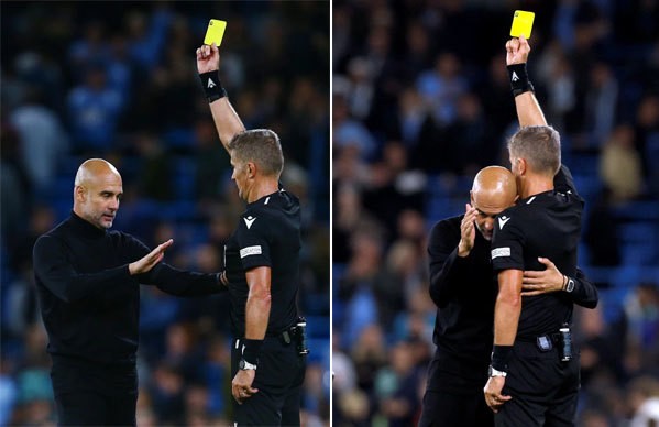 Tình huống HLV Pep Guardiola 'cãi' trọng tài nhận nhiều bình luận hài hước Tình huống HLV Pep Guardiola 'cãi' trọng tài nhận nhiều bình luận hài hước