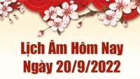 Lịch âm 20/9, xem âm lịch hôm nay Thứ Ba ngày 20/9/2022 là ngày tốt hay xấu? Lịch vạn niên 20/9/2022