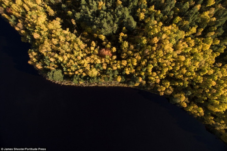 canh mua thu tuyet dep o scotland nhin tu tren cao