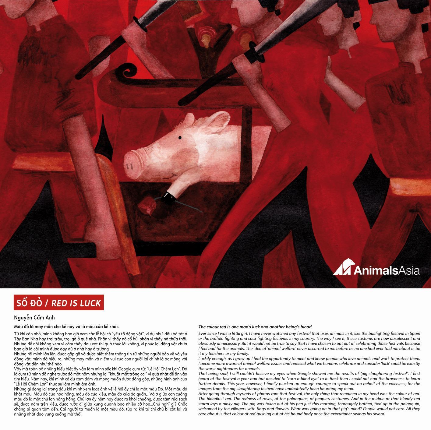 trao thuong cuoc thi ve tranh co dong tuyen truyen ve phuc loi dong vat trong le hoi