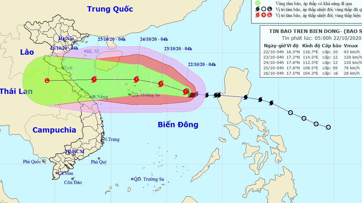 Dự báo thời tiết: Diễn biến mới nhất về bão trên Biển Đông (cơn bão số 8)