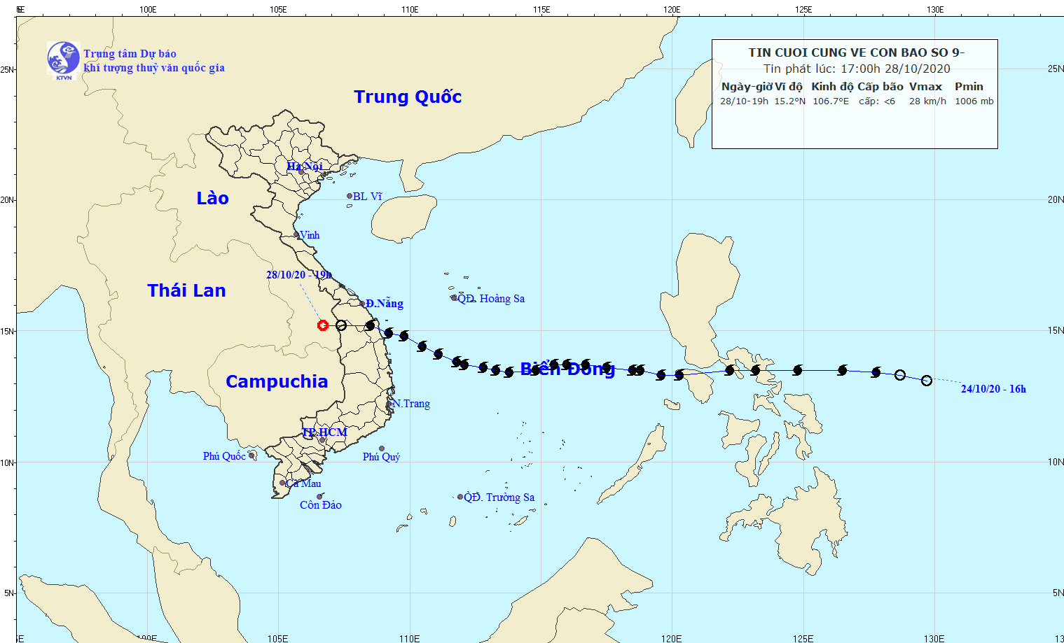 Dự báo thời tiết: Tin cuối cùng về cơn bão số 9, mưa lớn từ Thanh Hóa đến Quảng Bình và Bắc Tây Nguyên