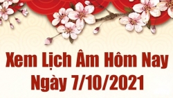 Lịch âm 7/10, Xem âm lịch hôm nay thứ 5 ngày 7/10/2021 chính xác nhất. Lịch vạn niên