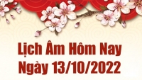 Lịch âm 13/10, âm lịch hôm nay Thứ Năm ngày 13/10/2022 là ngày tốt hay xấu? Lịch vạn niên 13/10/2022