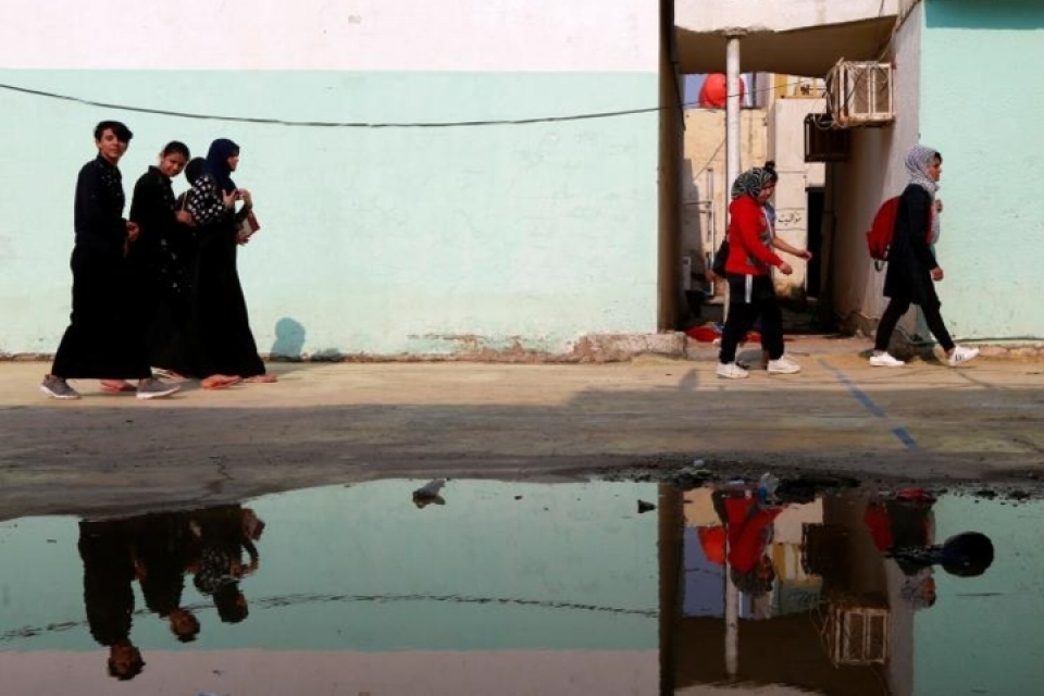 iraq cac co gai vuot qua dieu cam ky de thi dau mon vat