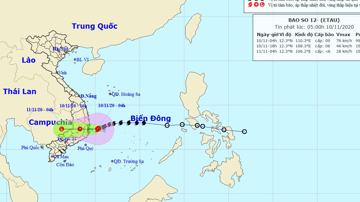 Dự báo thời tiết: Tin bão khẩn cấp, bão số 12 đi vào đất liền các tỉnh từ Bình Định đến Ninh Thuận