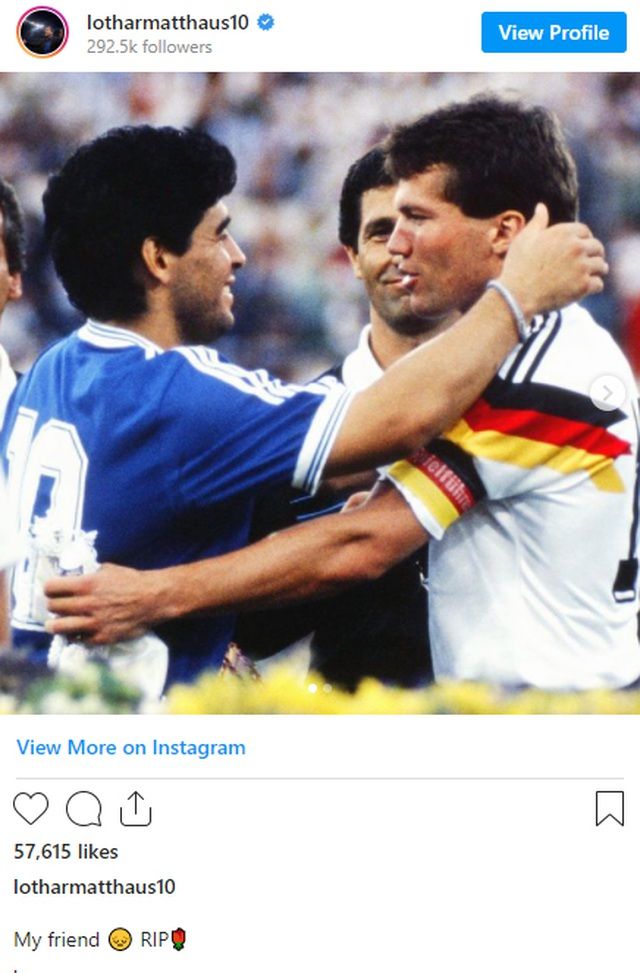 Thế giới bóng đá dành lời tri ân đến Maradona Thế giới bóng đá dành lời tri ân đến Maradona