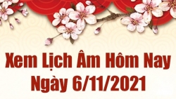 Lịch âm 6/11, Xem âm lịch hôm nay Thứ Bảy ngày 6/11/2021 chính xác nhất. Lịch vạn niên