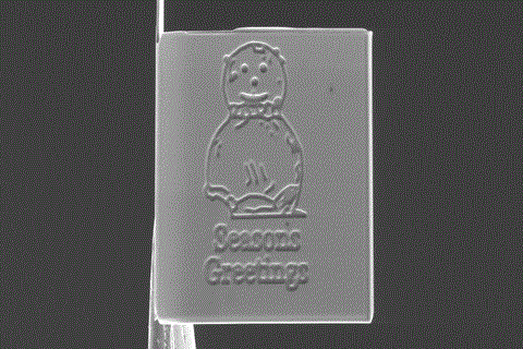 Tấm thiệp Giáng sinh nhỏ nhất thế giới chỉ bằng nửa sợi tóc tam thiep giang sinh nho nhat the gioi chi bang nua soi toc