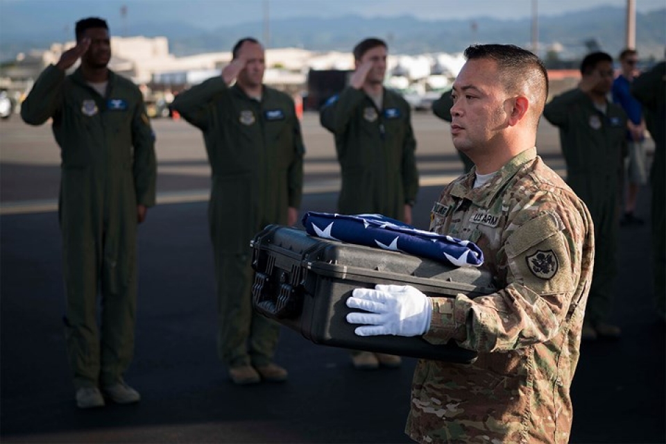 Tiếp tục bàn giao hồi hương hài cốt quân nhân Hoa Kỳ tiep tuc ban giao hoi huong hai cot quan nhan hoa ky