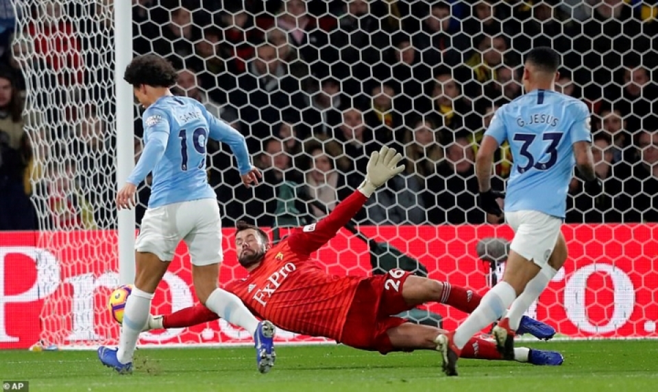 watford 1 2 man city cuoc dao choi cua thay tro hlv pep guardiola