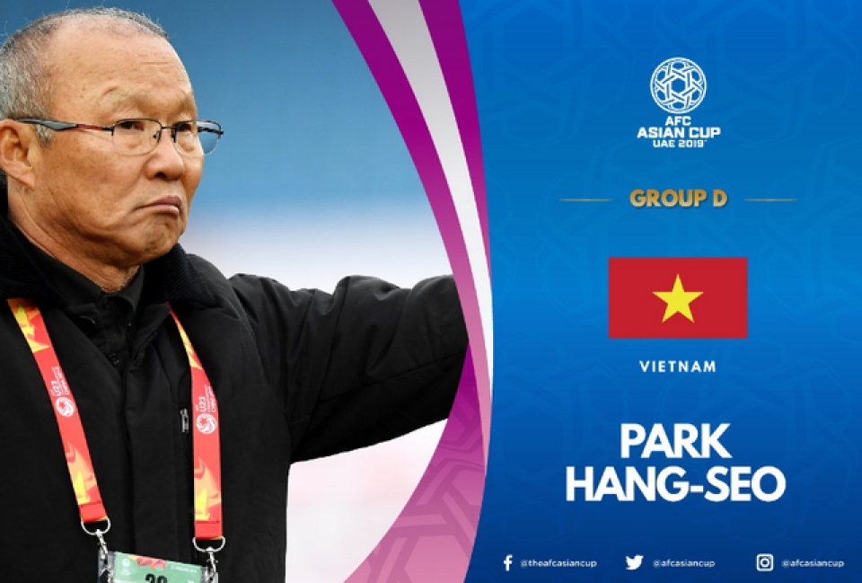 Truyền thông cho Asian Cup 2019, AFC nhầm tên của HLV Park Hang-seo truyen thong cho asian cup 2019 afc nham ten cua hlv park hang seo