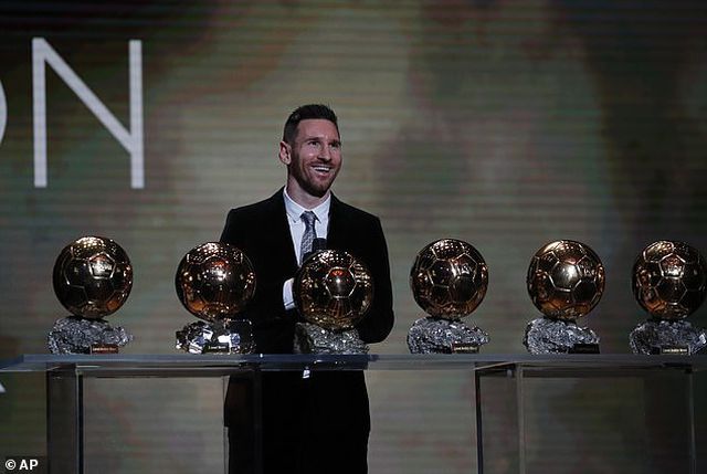 lionel messi lan thu 6 gianh qua bong vang