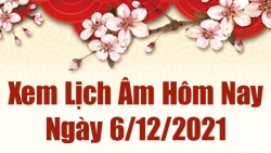 Lịch âm 6/12, Xem âm lịch hôm nay Thứ Hai ngày 6/12/2021 tốt hay xấu?