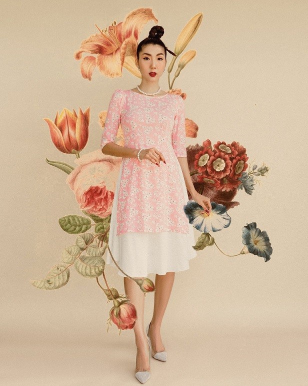 Cựu siêu mẫu Ngọc Quyên gửi nỗi nhớ quê nhà vào bộ trang phục áo dài Xuân cách điệu Cựu siêu mẫu Ngọc Quyên gửi nỗi nhớ quê nhà vào bộ trang phục áo dài Xuân cách điệu