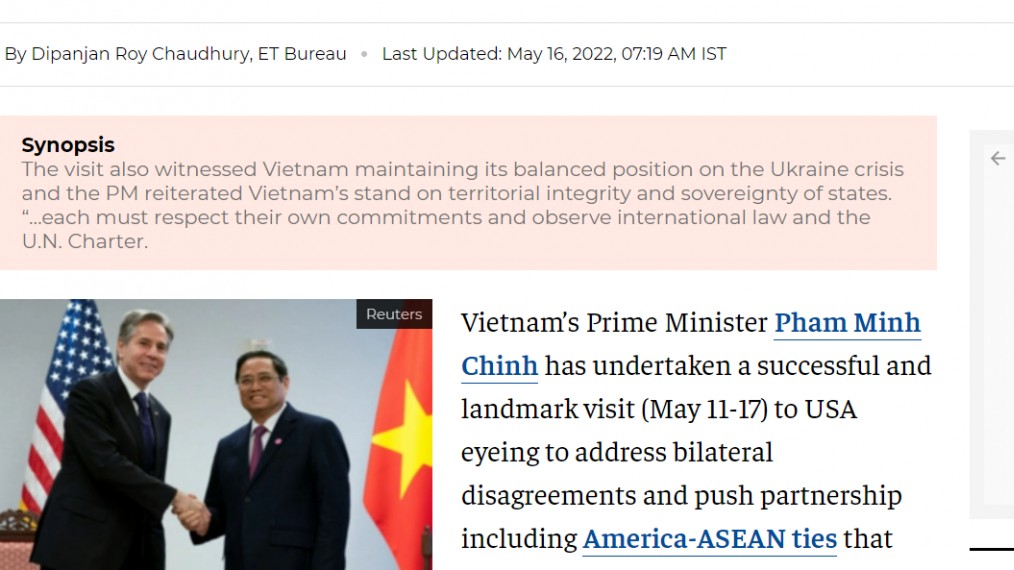 Báo chí quốc tế: Việt Nam đóng vai trò chủ chốt trong định hình quan hệ Hoa Kỳ-ASEAN
