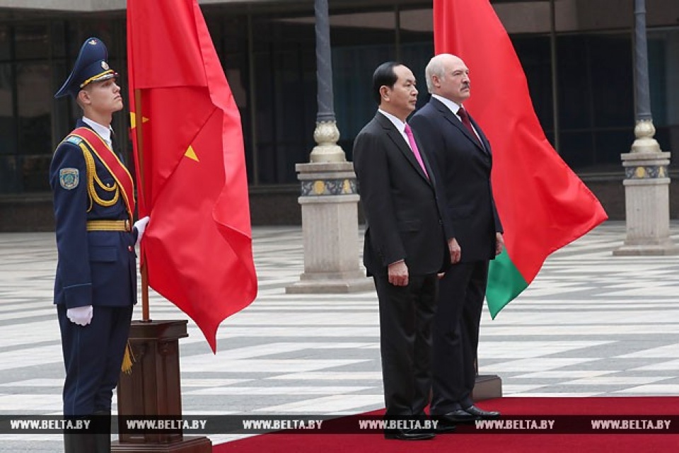 bao belarus dua dam net chuyen tham chinh thuc cua chu tich nuoc tran dai quang