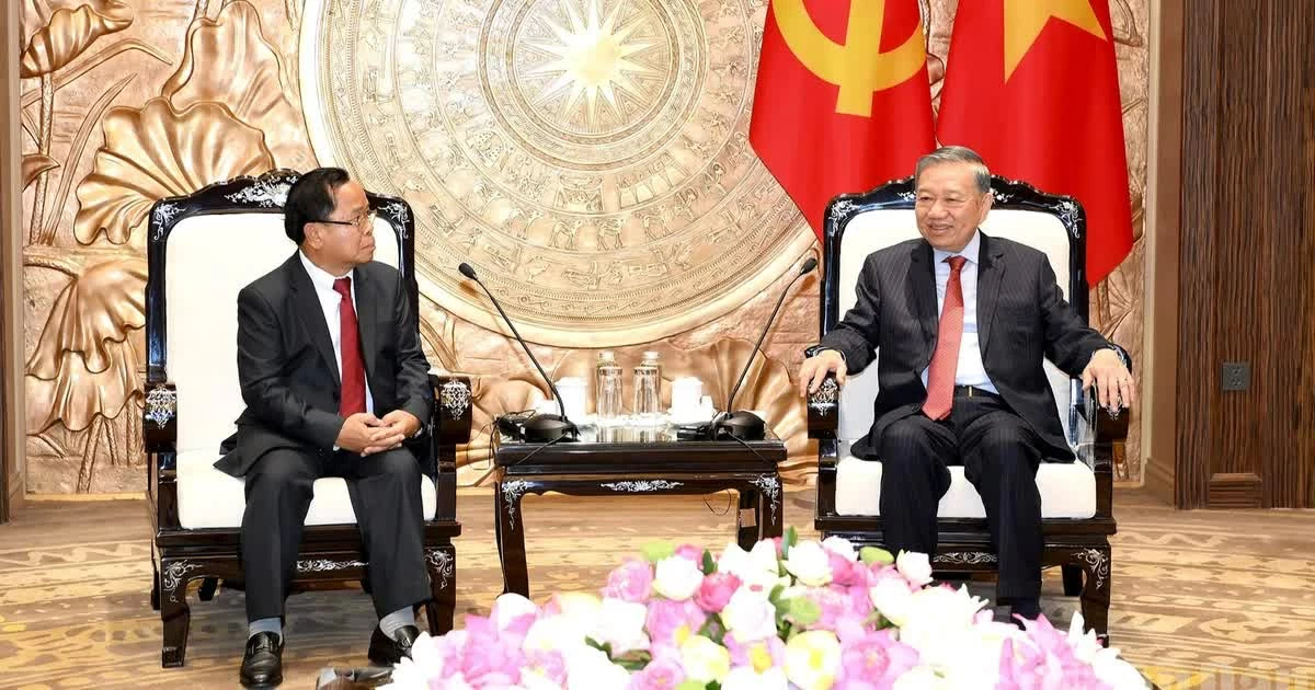 Tổng Bí thư, Chủ tịch nước Tô Lâm tiếp Phó Thủ tướng, Bộ trưởng Tư pháp Lào Khamphan Phommathat Tổng Bí thư, Chủ tịch nước Tô Lâm tiếp Phó Thủ tướng, Bộ trưởng Tư pháp Lào Khamphan Phommathat