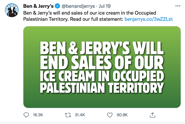 ‘Ngoại giao kem’ ở Bờ Tây