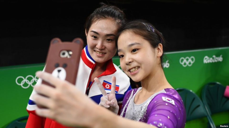 Quan hệ liên Triều "ấm lên" tại Olympic quan he lien trieu am len tai olympic