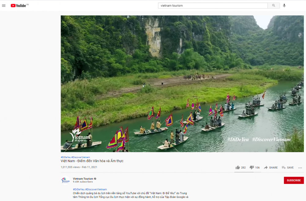 Clip quảng bá Việt Nam thu hút người xem trên YouTube